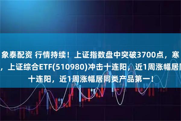 象泰配资 行情持续！上证指数盘中突破3700点，寒武纪涨超13%，上证综合ETF(510980)冲击十连阳，近1周涨幅居同类产品第一！