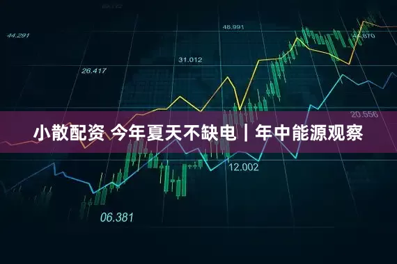 小散配资 今年夏天不缺电｜年中能源观察